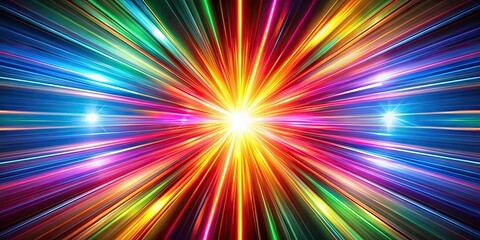 Wall Mural - vibrant burst of colorful light rays in dynamic motion, burst, vibrant, colorful, light, rays, dynam
