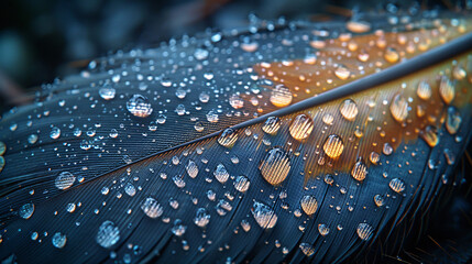 Wall Mural - Macro Shot of Feathers - The delicate, fine textures and colors of a feather