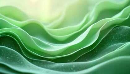 Aufkleber - Organic abstract lines create spring wallpaper pattern. Fresh green lines form wavy natural design. Digital illustration. Ideal for eco-friendly products spring theme. Abstract background with