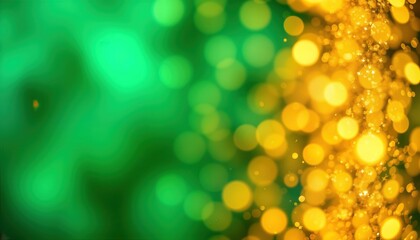 Aufkleber - Abstract blurred background featuring teal, gold tones. Green, gold colors create festive bokeh effect. Copy space. Ideal for New Year Christmas designs, cards holiday-themed projects. Perfect for