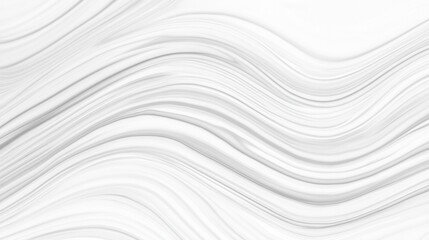 Poster - Abstract White Waves Flowing Smoothly on a Minimalist Background