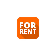 Aufkleber - For rent board  icon isolated on white background. Set icons colorful