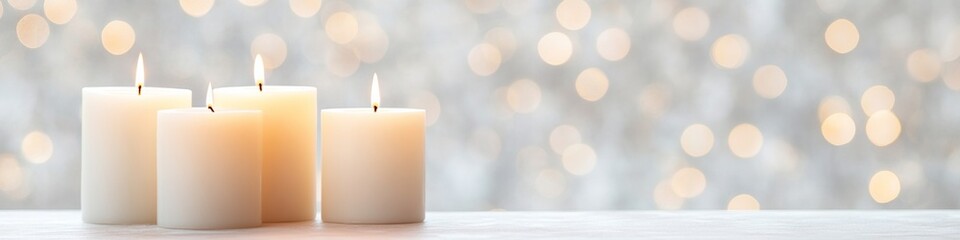 Poster - Elegant Candle Day Celebration Cozy Holiday Ambiance and Relaxing Home Decor for Christmas and New Years Eve
