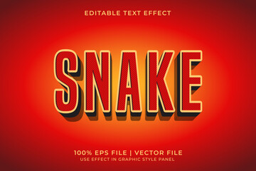 Poster - 3D editable vector Text Effect for Lunar New Year with Yellow and Red colors