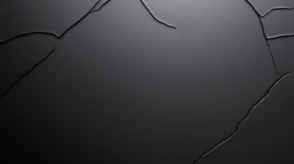 Poster - Dark surface displays an intricate pattern of cracks and textures, creating visual interest
