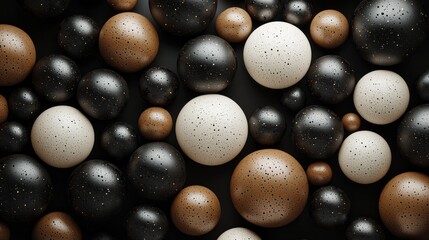Poster - An exciting blend of smooth spheres showcases an abstract world where colors and textures collide