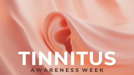 Tinnitus Awareness Week. tinnitus concept illustration.