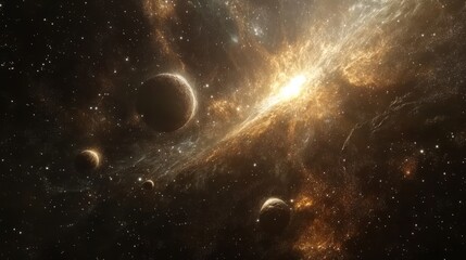 abstract space background, universe with stars