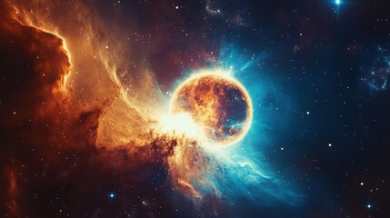 abstract space background, universe with stars