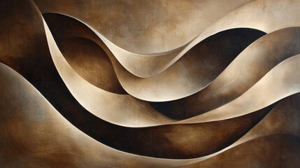 Poster - Captivating swirls of mocha mousse flow elegantly, embodying a sophisticated dessert design. The warm hues invite a taste of indulgence and creativity, inspiring dessert lovers