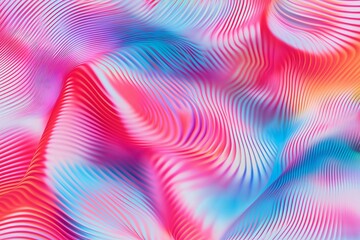 Poster - A wavy distortion effect of a colorful image stretched and blurred into motion.