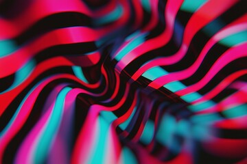 Poster - A wavy distortion effect of a colorful image stretched and blurred into motion.