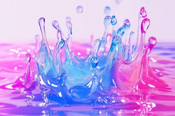 Poster - A surreal melting effect where a vibrant color gradient appears to drip down.