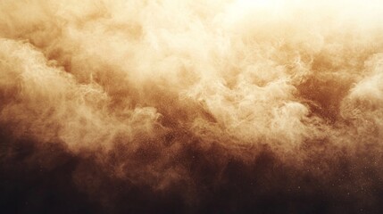 Poster - Dust clouds dance in hues of mocha and brown, creating an enchanting atmosphere reminiscent of a mystical sunset at twilight
