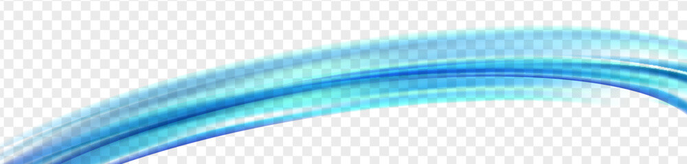Wall Mural - dynamic blue lines of light with glow effect on transparent background. rotating light half rings. a