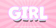© QuillArtistry - Girl editable text effect, editable pink and cartoon text style