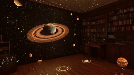 Poster -  A holographic representation of a black hole at a science exhibit