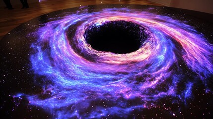 Poster -  A holographic representation of a black hole at a science exhibit