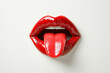 © Daniella - Close-up of Red Lips and Tongue