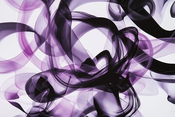 Poster - A dynamic abstract pattern resembling ink diffusing in water with ethereal swirls