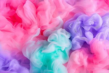 Poster - A dreamy abstract cloudscape in pastel pinks, purples, and blues with a soft blur effect