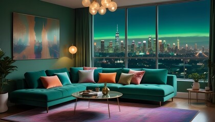 living room with a view