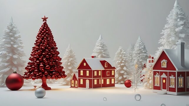 christmas tree in the snow