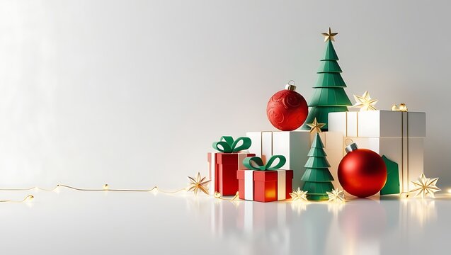 christmas tree and gifts