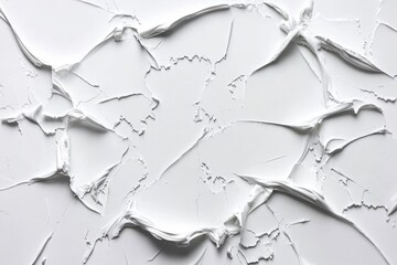 Poster - Textured White Surface with Cracked Paste and Irregular Patterns for Visual Arts and Creative Design Applications