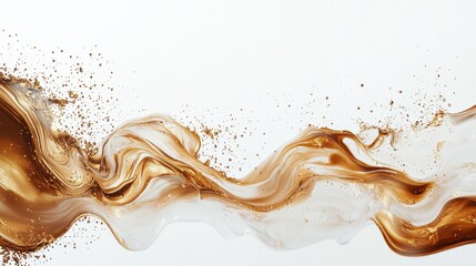 Aufkleber - Elegant mocha colors blend and swirl harmoniously, creating a mesmerizing visual experience that inspires artistic exploration and imagination