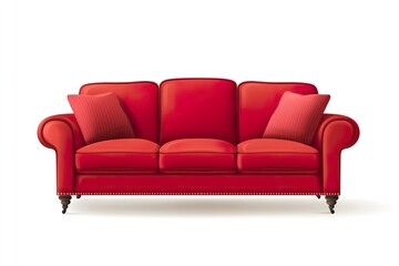 Wall Mural - red leather sofa