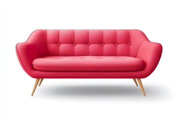 Wall Mural - red leather sofa