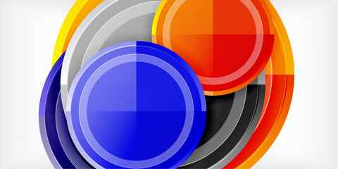 Fototapete - Geometric design abstract background - circles
