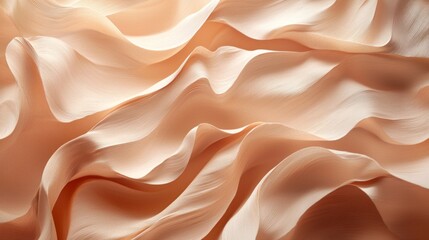 Poster - Mocha mousse paper showcases delicate, wrinkled textures that create an elegant interplay of soft shadows and light tones, evoking warmth