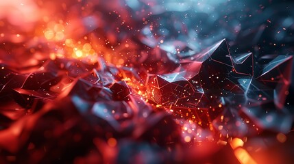 Leinwandbilder - Abstract concept futuristic geometric art black background, Ai Generative.