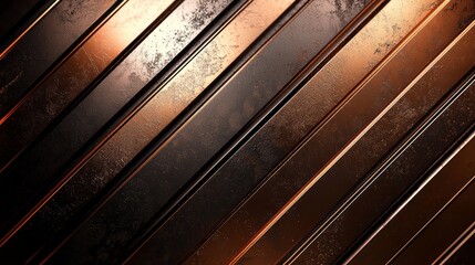 Poster - Warm metallic diagonal lines intersect, creating a visually striking pattern. The sleek surface reflects light, adding depth and dimension to the artwork, inviting the viewer's curiosity