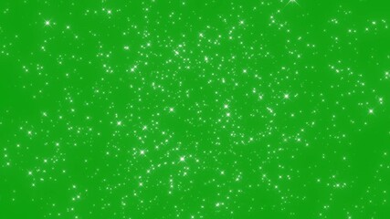 Glitter sparkle animated green screen, 3D Animation, Ultra High Definition, 4k video. White shining dust light. Fireworks explosion effect background. Concept: Christmas, party, celebrate, birthday