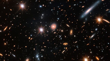 Wall Mural - a dark expanse filled with tiny stars.