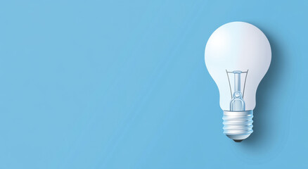 Aufkleber - An abstract light bulb glowing on a blue background symbolizes innovation and technology in digital marketing