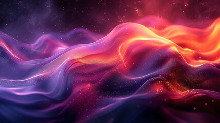 Poster - A close-up of abstract dark purple orange black grainy gradient background, Ai Generative.