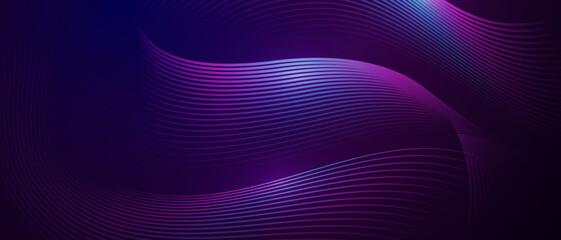 Poster - Blue and purple swirl lines, vector abstract background