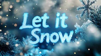Poster - Let it snow creates a festive atmosphere for winter celebrations with sparkling visuals