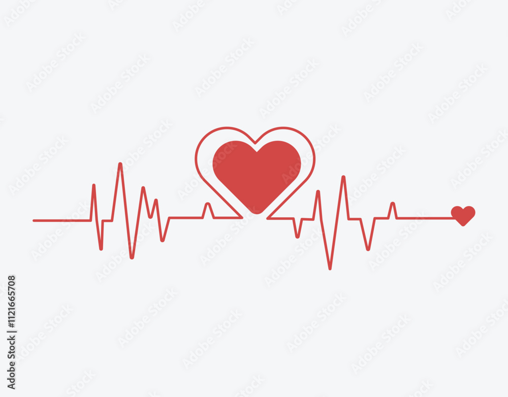Heart beat cardiogram cardiac cycle medical,Warning triangle icon.Heart ...