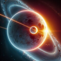 Wall Mural - 140 Elliptical Orbit Moon One moon follows a highly elliptical o