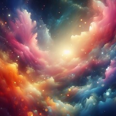 Wall Mural - 143 Abstract Haze A vibrant unfocused abstract with a hazy atmos