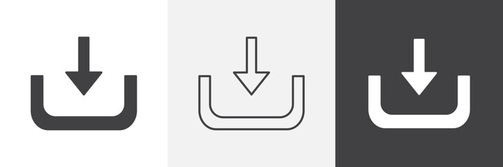 Fototapete - Download icon vector set for ui designs