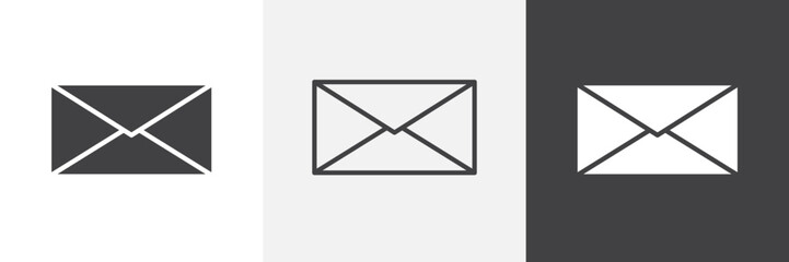 Poster - Envelope icon vector set for ui designs