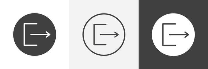 Fototapete - Logout icon vector set for ui designs