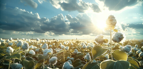 Poster - A soybean field.