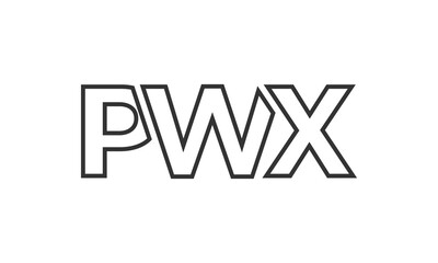 Poster - PWX logo design template with strong and modern bold text. Initial based vector logotype featuring simple and minimal typography. Trendy company identity.
